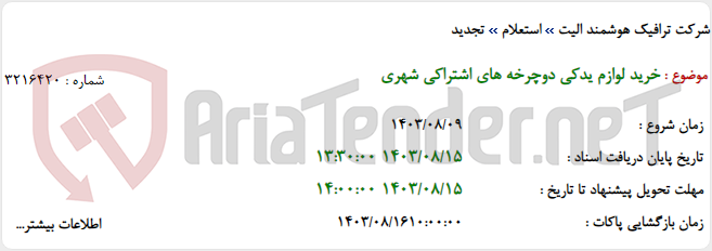 تصویر کوچک آگهی خرید لوازم یدکی دوچرخه های اشتراکی شهری