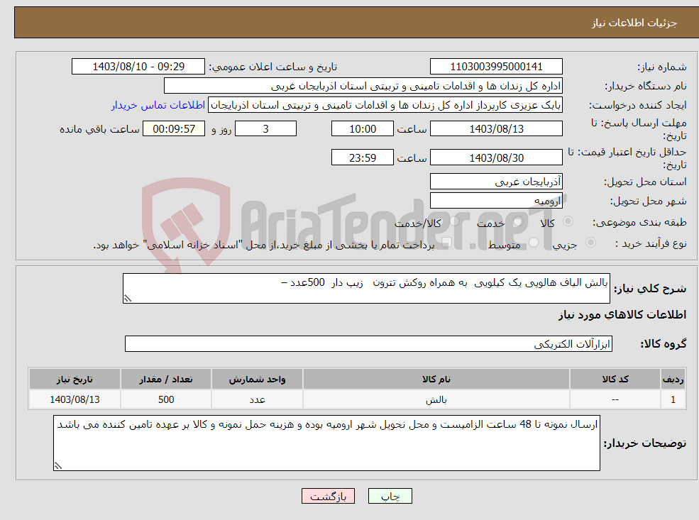 تصویر کوچک آگهی نیاز انتخاب تامین کننده-بالش الیاف هالویی یک کیلویی به همراه روکش تترون زیپ دار 500عدد – 