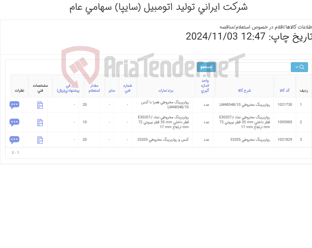 تصویر کوچک آگهی رولبرینگ