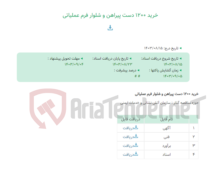 تصویر کوچک آگهی خرید 1200 دست پیراهن و شلوار فرم عملیاتی