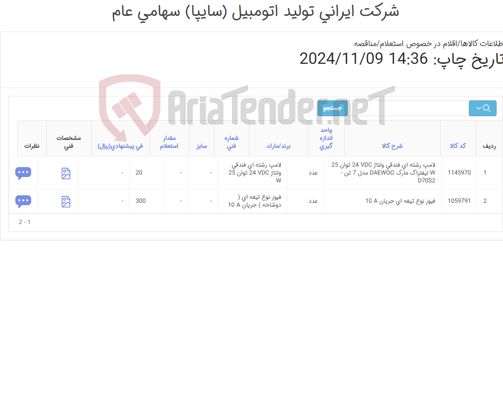 تصویر کوچک آگهی لامپ رشته ای و فیوز نوع ‎تیغه ای‏