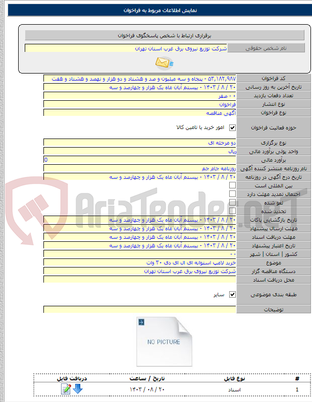 تصویر کوچک آگهی خرید لامپ استوانه ای ال ای دی ۳۰ وات