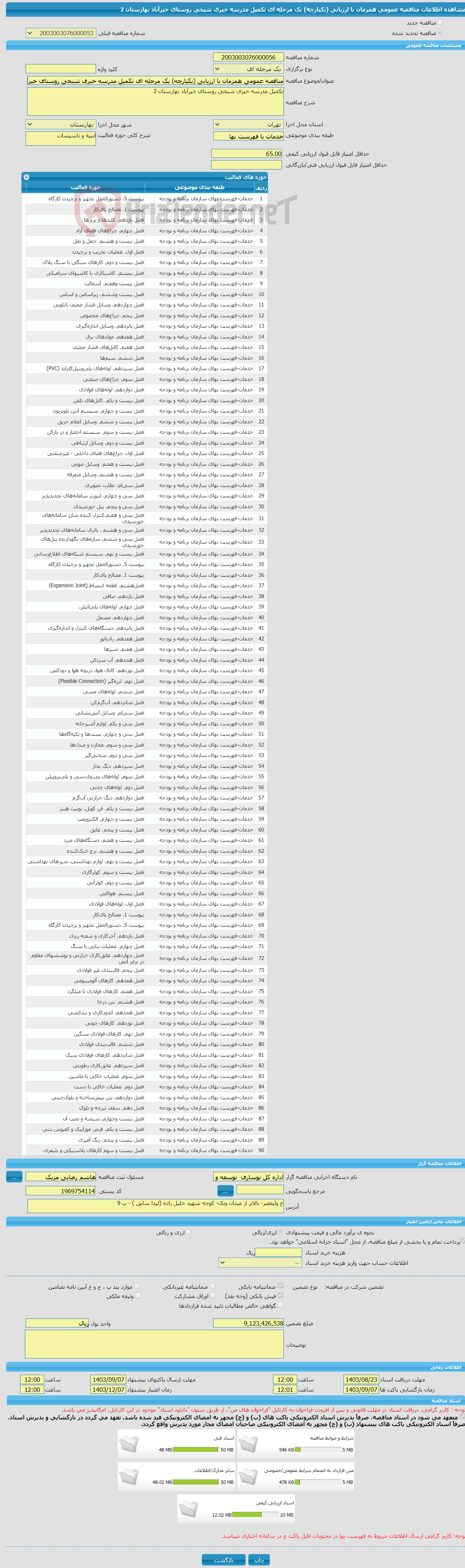تصویر کوچک آگهی مناقصه عمومی همزمان با ارزیابی (یکپارچه) یک مرحله ای تکمیل مدرسه خیری شیخی روستای خیرآباد بهارستان 2