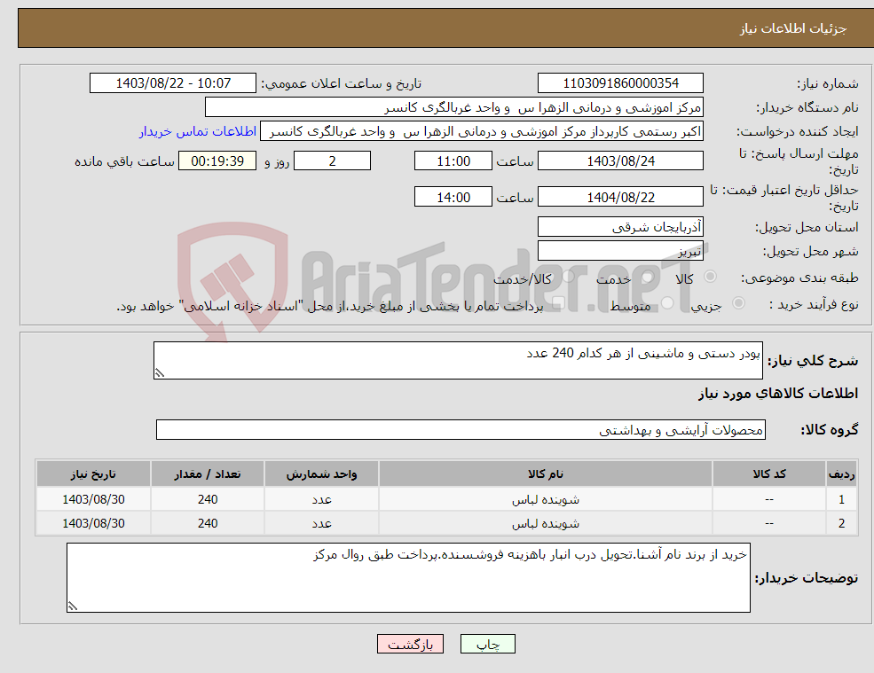 تصویر کوچک آگهی نیاز انتخاب تامین کننده-پودر دستی و ماشینی از هر کدام 240 عدد
