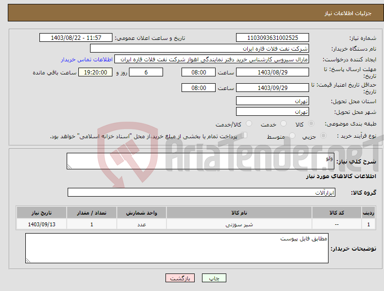 تصویر کوچک آگهی نیاز انتخاب تامین کننده-ولو