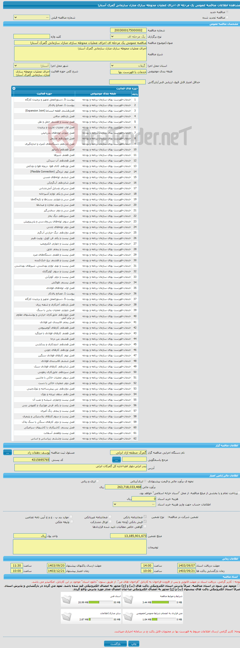 تصویر کوچک آگهی مناقصه عمومی یک مرحله ای اجرای عملیات محوطه سازی منازل سازمانی گمرک آستارا