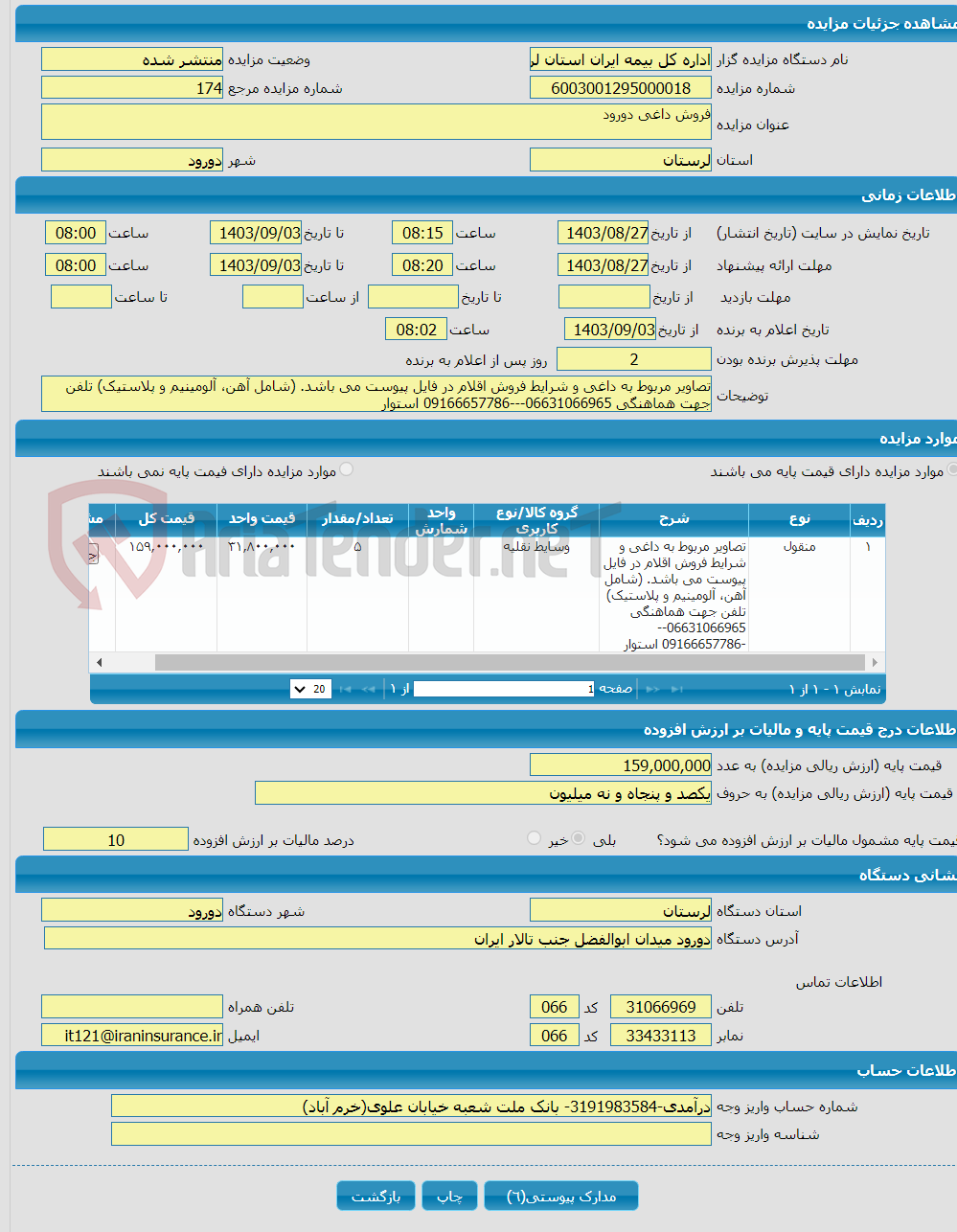 تصویر کوچک آگهی فروش داغی دورود