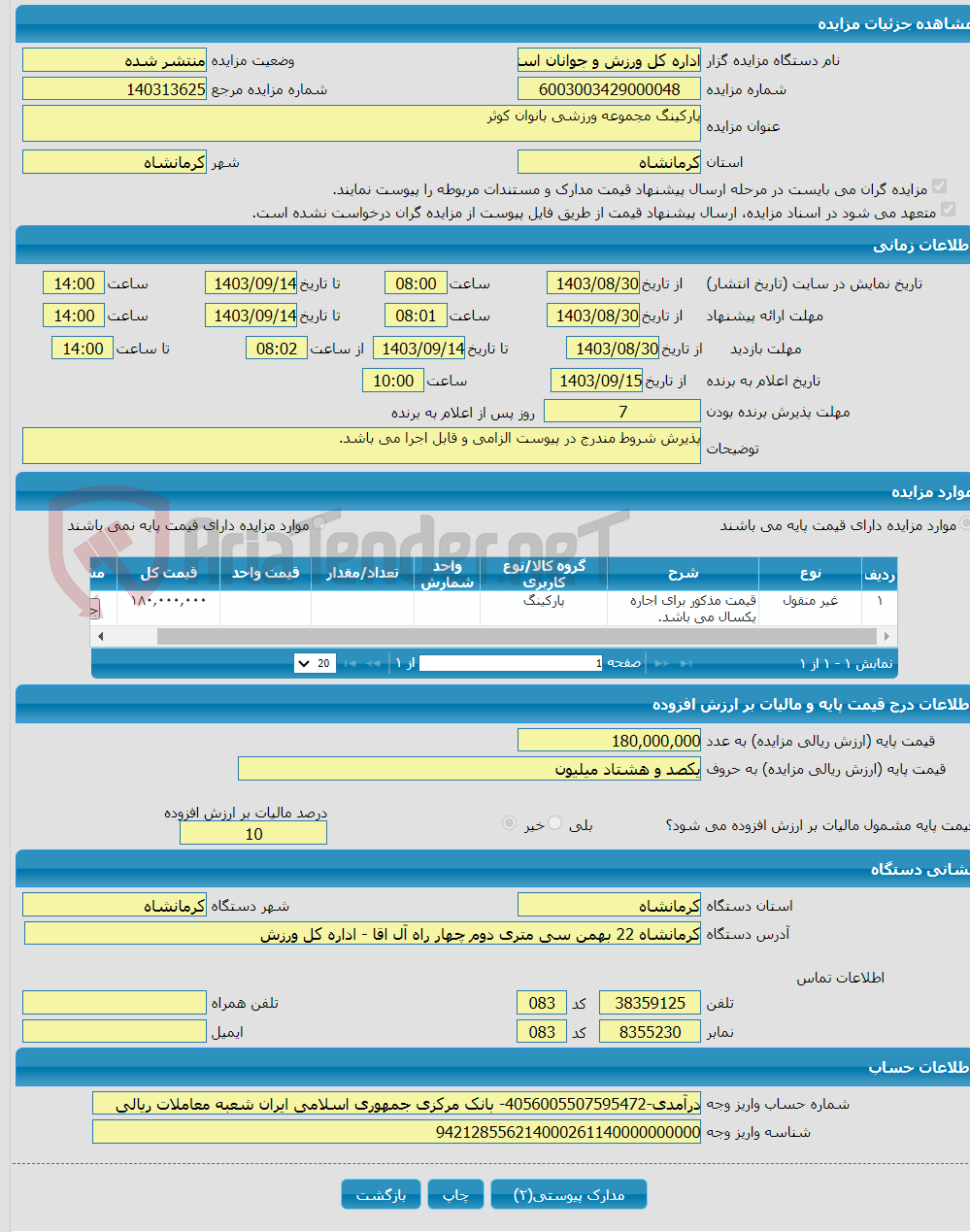 تصویر کوچک آگهی پارکینگ مجموعه ورزشی بانوان کوثر 