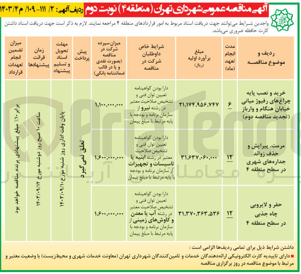 تصویر کوچک آگهی خرید ونصب  پایه چراغ های رفیوژ میانی خیابان  هنگام و وارباز 