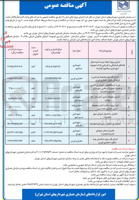 تصویر کوچک آگهی احداث پل خیابان سفیر امید 