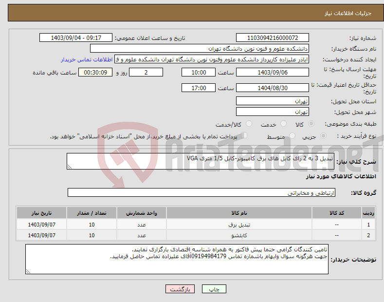 تصویر کوچک آگهی نیاز انتخاب تامین کننده-تبدیل 3 به 2 رای کابل های برق کامپیوتر-کابل 1/5 متری VGA