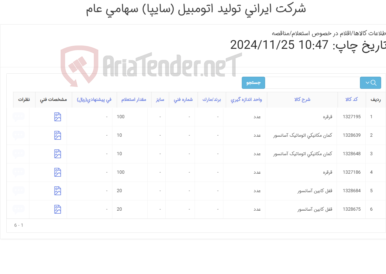 تصویر کوچک آگهی اقلام آسانسور