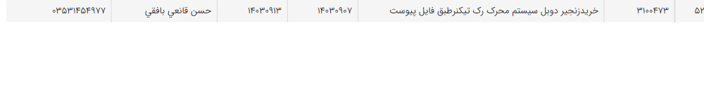 تصویر کوچک آگهی خریدزنجیر دوبل سیستم محرک رک تیکنرطبق فایل پیوست