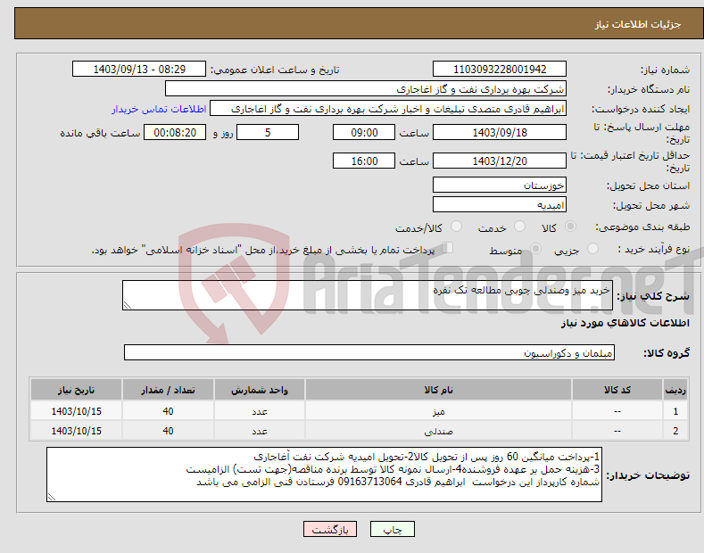 تصویر کوچک آگهی نیاز انتخاب تامین کننده-خرید میز وصندلی چوبی مطالعه تک نفره