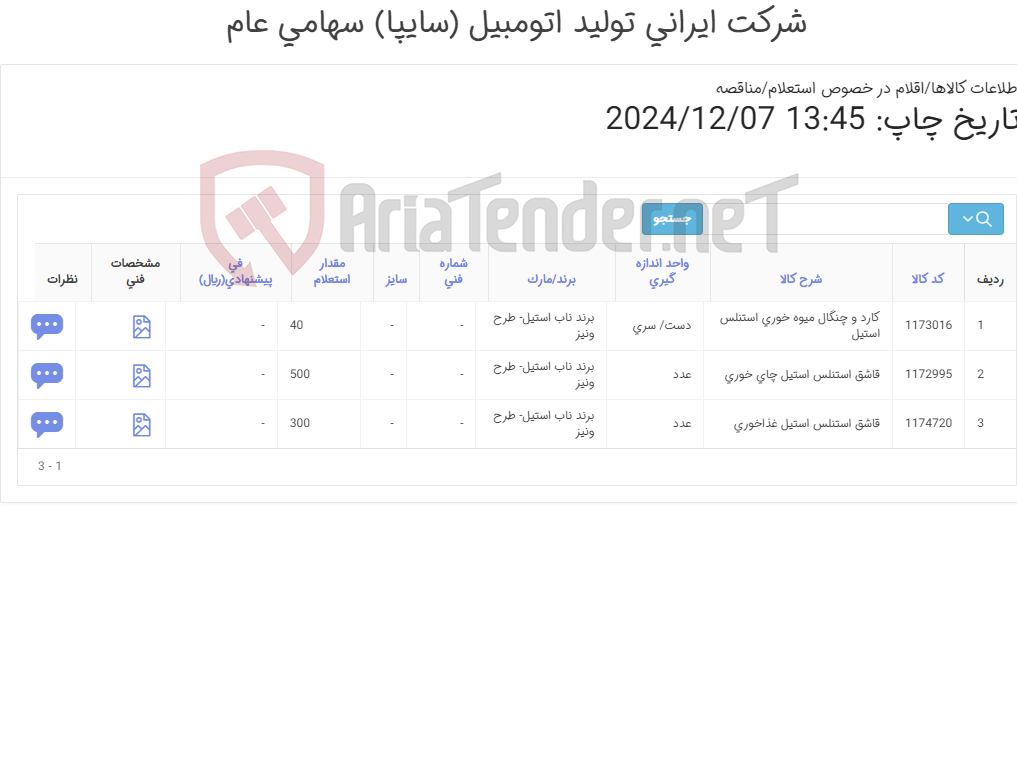 تصویر کوچک آگهی قاشق و کارد و چنگال