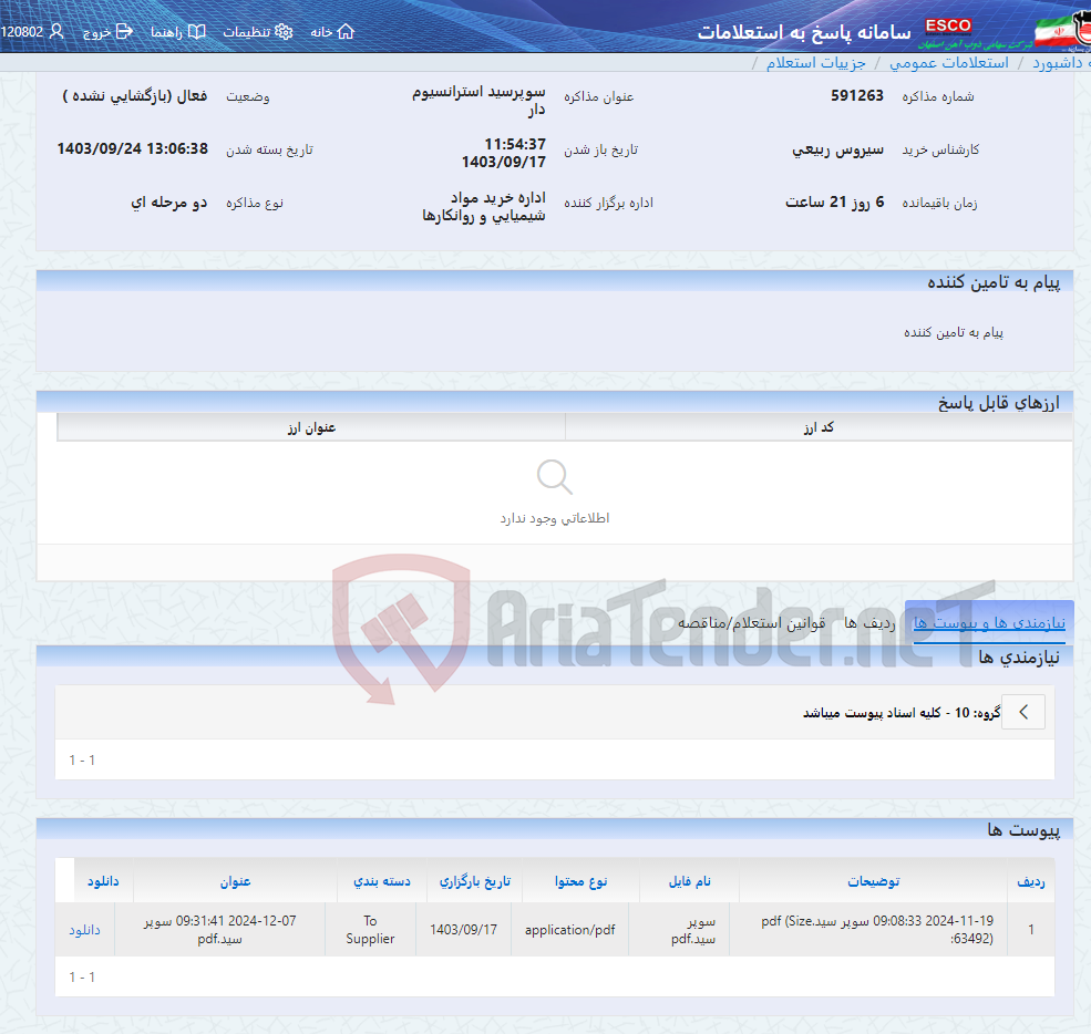 تصویر کوچک آگهی سوپرسید استرانسیوم دار