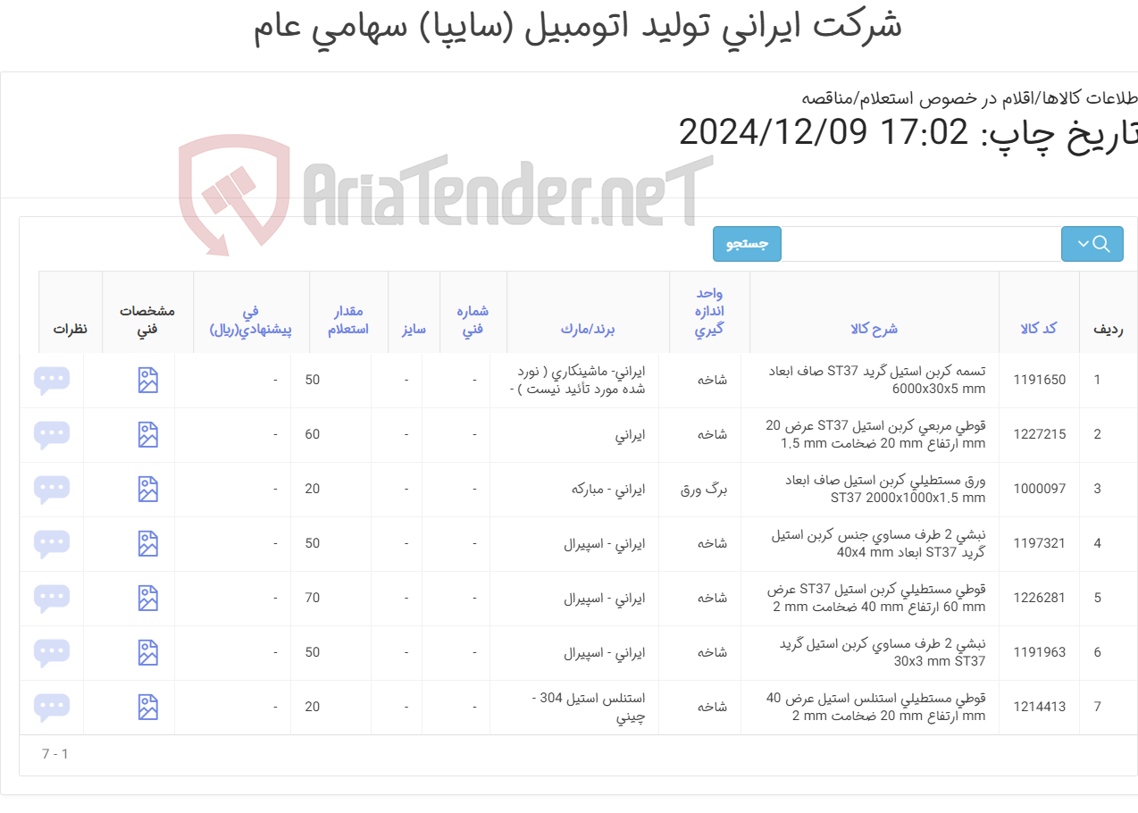 تصویر کوچک آگهی قوطی - ورق -تسمه -قوطی استنلس استیل - نبشی استنلس استیل 304L