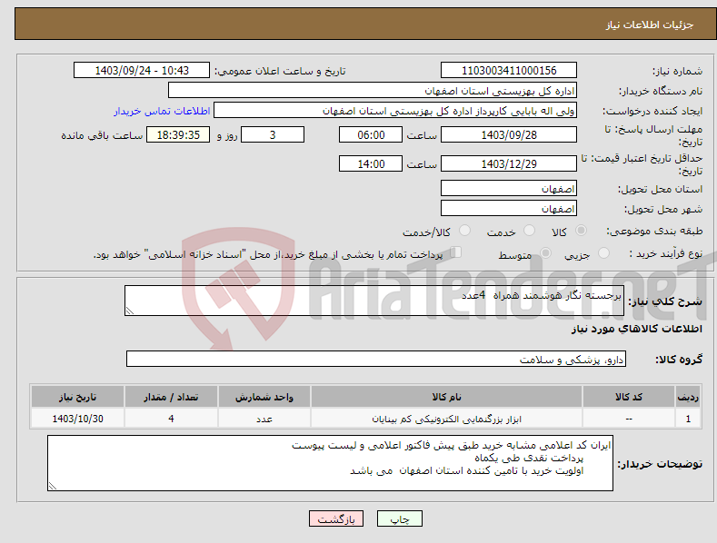 تصویر کوچک آگهی نیاز انتخاب تامین کننده-برجسته نگار هوشمند همراه 4عدد 