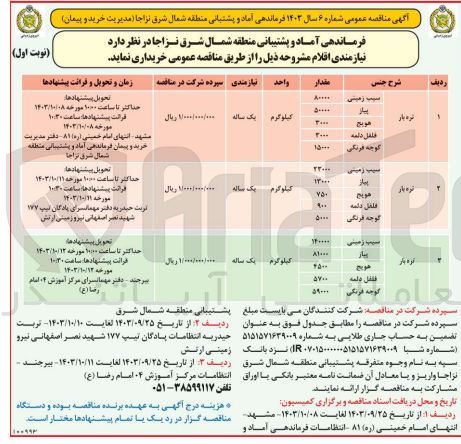 تصویر کوچک آگهی خرید هویج 4500 کیلوگرم
