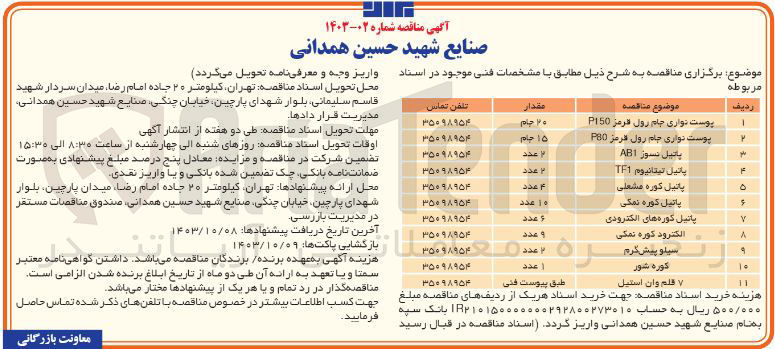 تصویر کوچک آگهی خرید 4 عدد پاتیل کوره مشعلی

