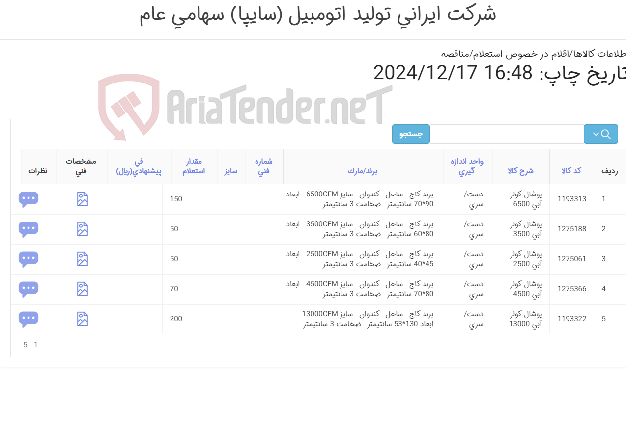 تصویر کوچک آگهی پوشال کولر آبی