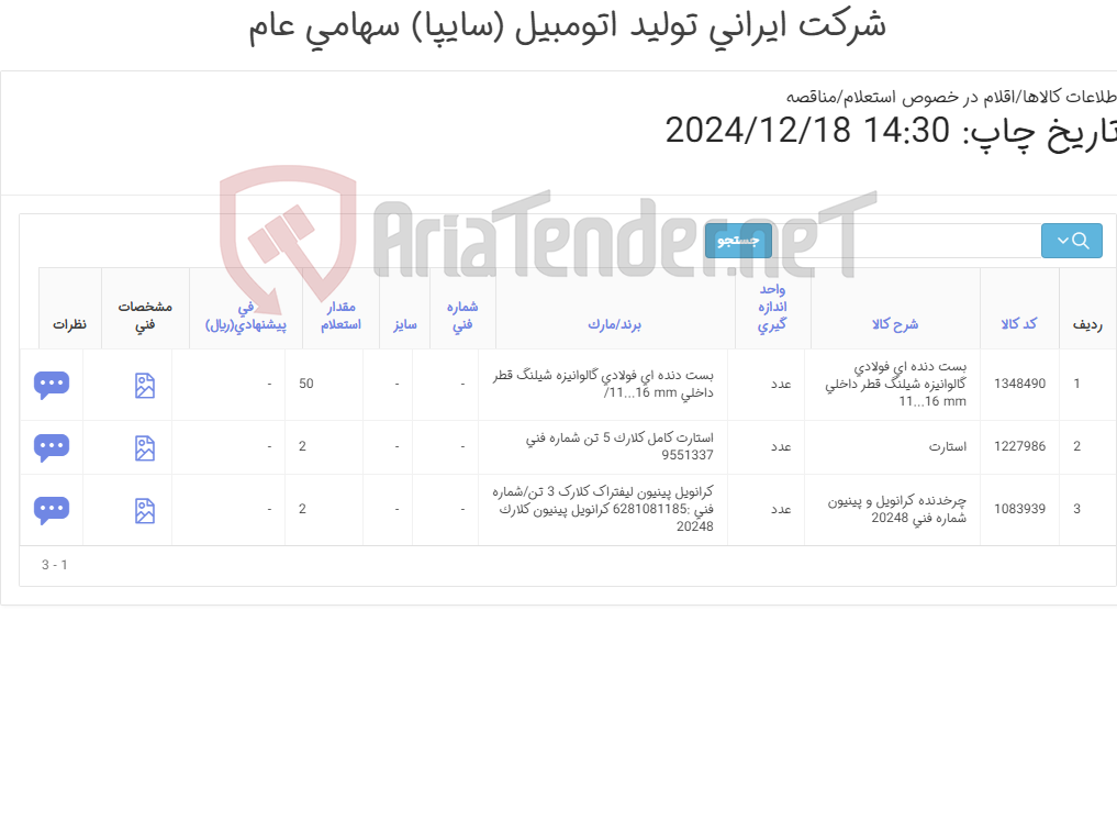 تصویر کوچک آگهی لوازم لیفتراک کلارک