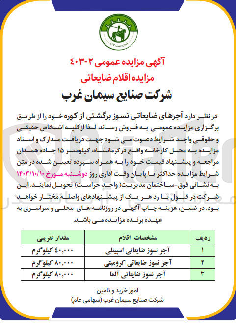 تصویر کوچک آگهی فروش آجرهای ضایعاتی نسوز برگشتی از کوره شامل :اسپینلی ،کرومیتی ،آلما