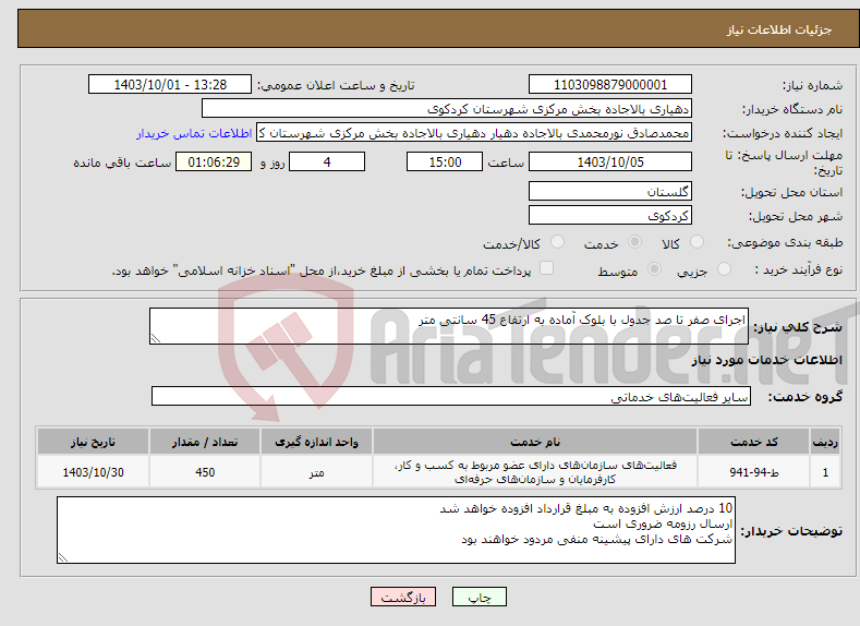 تصویر کوچک آگهی نیاز انتخاب تامین کننده-اجرای صفر تا صد جدول با بلوک آماده به ارتفاع 45 سانتی متر