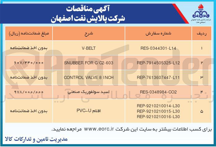 تصویر کوچک آگهی تامین اسید سولفوریک صنعتی 