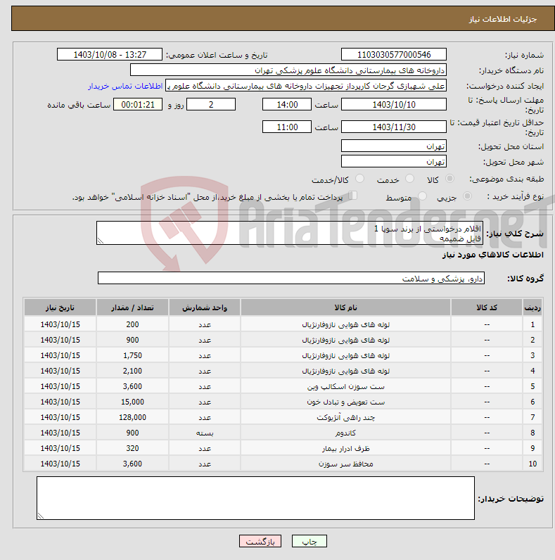 تصویر کوچک آگهی نیاز انتخاب تامین کننده-اقلام درخواستی از برند سوپا 1 فایل ضمیمه