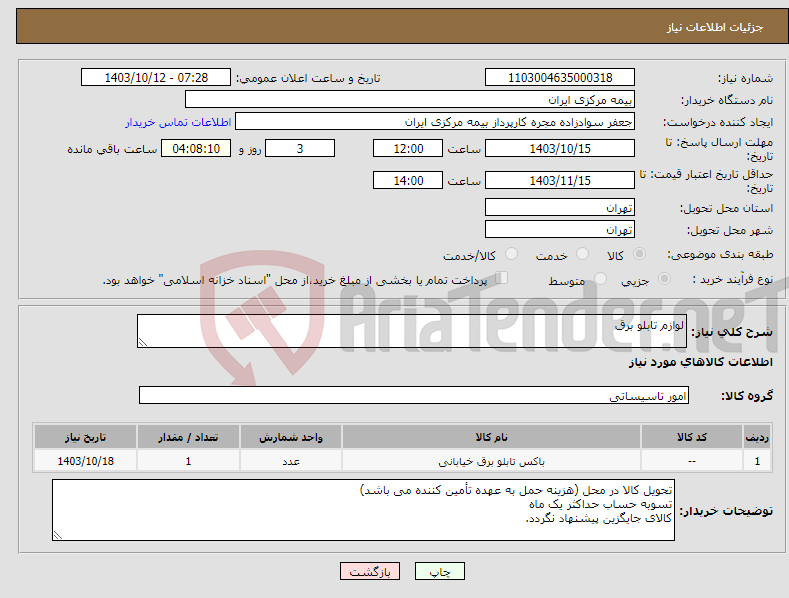 تصویر کوچک آگهی نیاز انتخاب تامین کننده-لوازم تابلو برق 