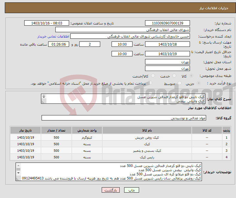 تصویر کوچک آگهی نیاز انتخاب تامین کننده-کیک تاینی دو قلو کرمدار فندقی شیرین عسل کیک وانیلی بیضی کیک دو قلو میلانو کره ای کیک روغنی پرتغالی سان رایس 