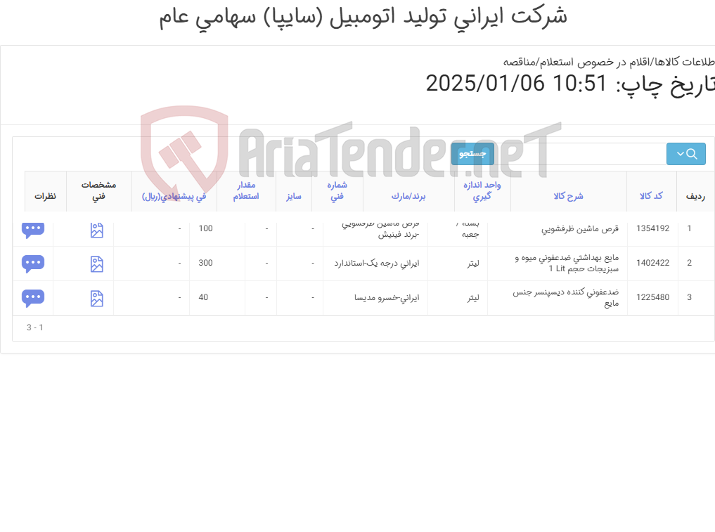 تصویر کوچک آگهی قرص ماشین-و مایع های ضد عفونی کننده