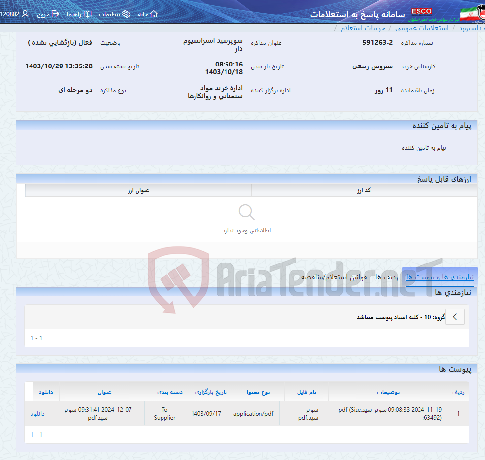 تصویر کوچک آگهی سوپرسید استرانسیوم دار