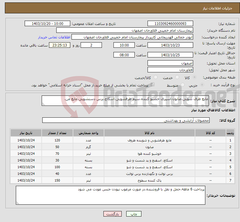 تصویر کوچک آگهی نیاز انتخاب تامین کننده-مایع ظرف شویی،صابون،اسپری خشبو کننده،سیم ظرفشویی،اسکاج،برس دستشویی،مایع من،