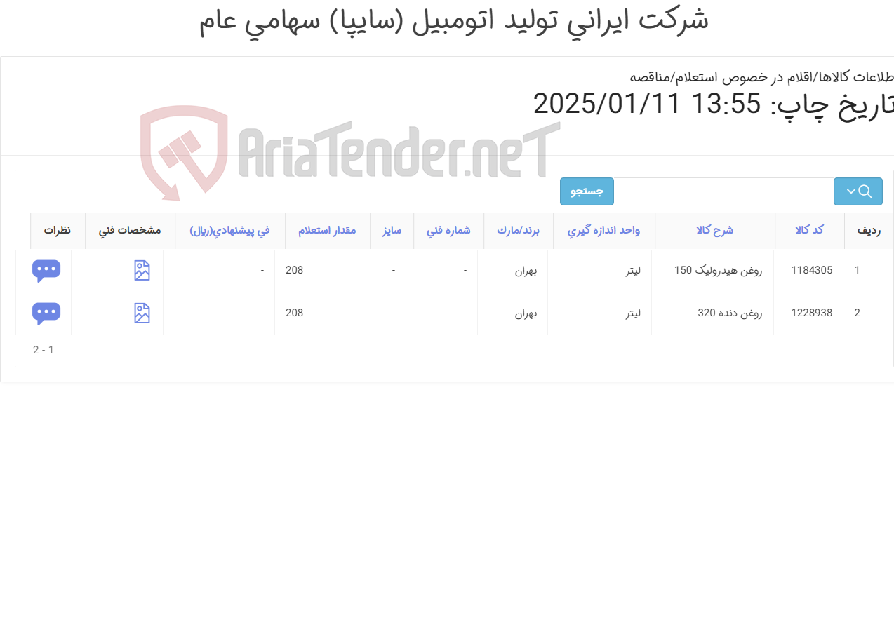 تصویر کوچک آگهی روغن دنده و هیدرولیک