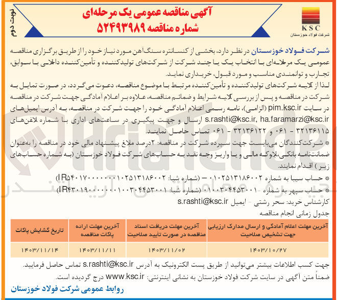 تصویر کوچک آگهی خریداری بخشی از کنسانتره سنگ آهن موردنیاز 