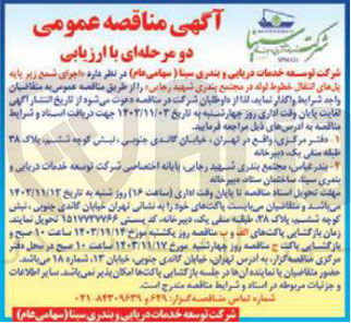 تصویر کوچک آگهی اجرای شمع زیرپایه پل های انتقال خطوط لوله در  مجتمع بندری شهید رجایی
