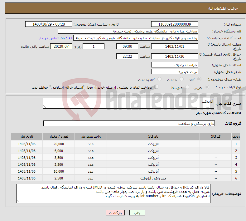 تصویر کوچک آگهی نیاز انتخاب تامین کننده-آنژیوکت