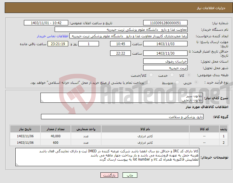 تصویر کوچک آگهی نیاز انتخاب تامین کننده-نلاتون سبز نلاتون نارنجی