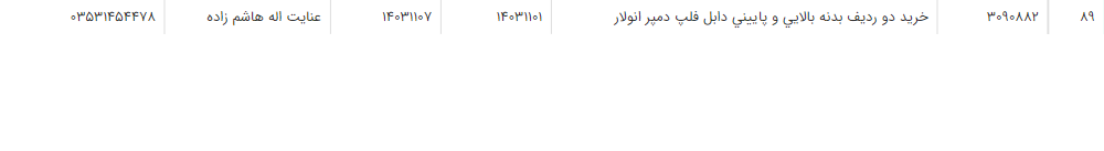 تصویر کوچک آگهی خرید دو ردیف بدنه بالایی و پایینی دابل فلپ دمپر انولار