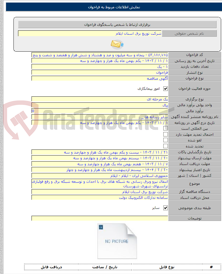 تصویر کوچک آگهی انتقال نیرو وبرق رسانی به شبکه های برق با احداث و توسعه شبکه برق و رفع فولباری ترانسهای شهری شهرستان