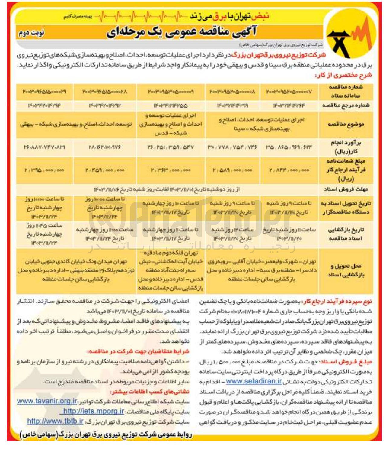تصویر کوچک آگهی توسعه احداث اصلاح و بهینه سازی شبکه - بیهقی 
