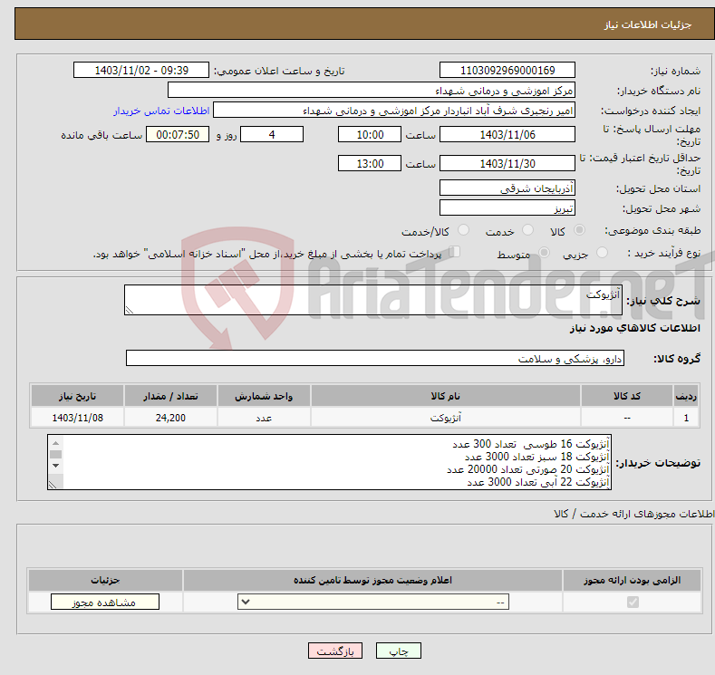 تصویر کوچک آگهی نیاز انتخاب تامین کننده-آنژیوکت