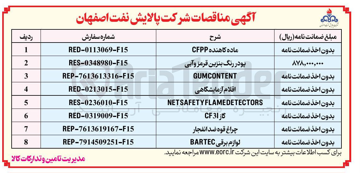 تصویر کوچک آگهی تامین چراغ قوه ضد انفجار