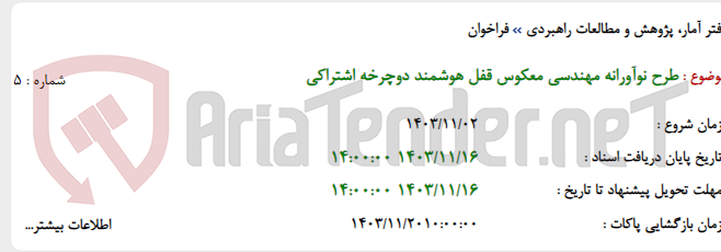 تصویر کوچک آگهی طرح نوآورانه مهندسی معکوس قفل هوشمند دوچرخه اشتراکی
