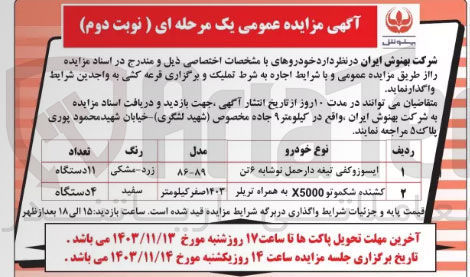 تصویر کوچک آگهی فروش خودرو ایسوزو کفی تیغه دار حمل نوشابه ۶ تن و کشنده شکمو تو X5000 به همراه تریلر 