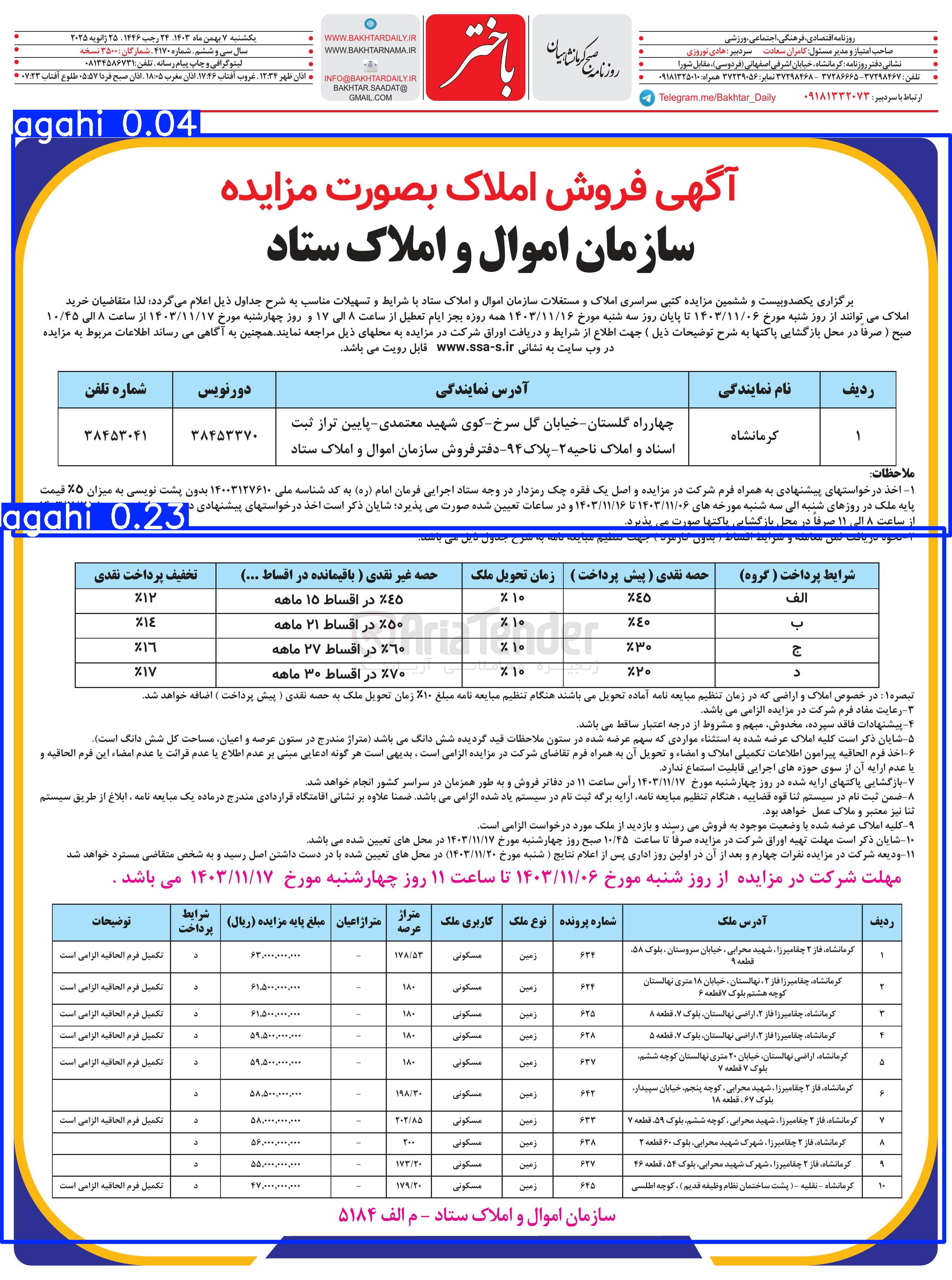 تصویر کوچک آگهی فروش املاک در 10 ردیف با کاربری مسکونی