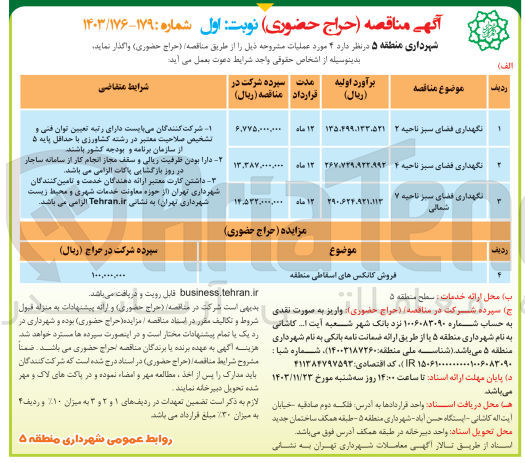 تصویر کوچک آگهی نگهداری فضای سبز ناحیه ۲ 