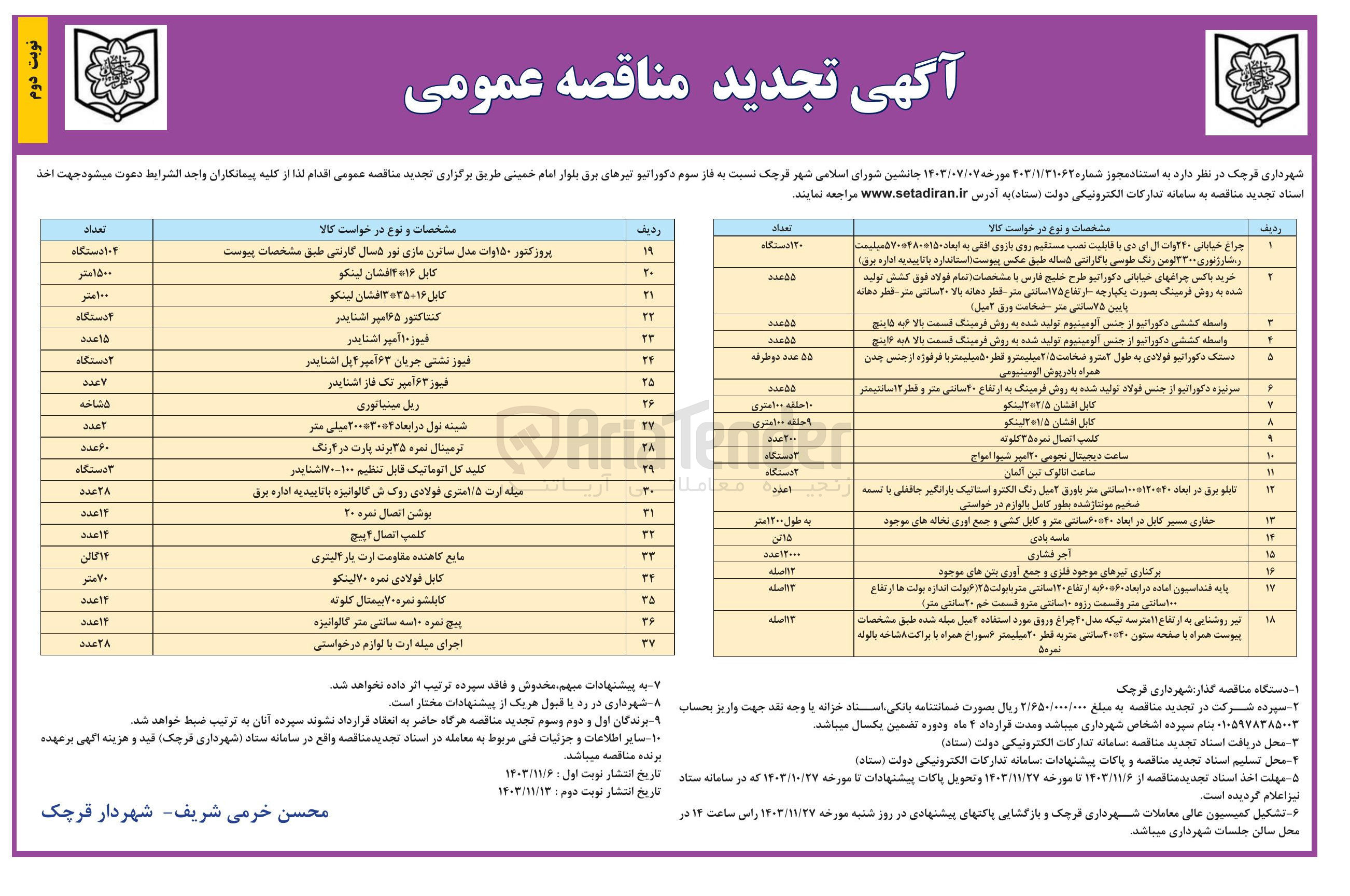 تصویر کوچک آگهی واسطه کششی دکوراتیو از جنس آلومینیوم تولید شده به روش فرمینگ قسمت بالا 8 به 6 اینج 